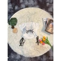 ราคา เสื้อครอปผูกเอวข้าง ผ้าคอตตอน งานผู้หญิงน่ารัก (22059178983)