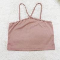 ราคา สายเดี่ยวพร้อมสายไขว้ผูกเอว เสื้อครอป เสื้อครอปสายเดี่ยว คอไขว้หน้าเซ็กซี่ เสื้อยืดครอป เสื้อครอปเอวลอย (16230227719)