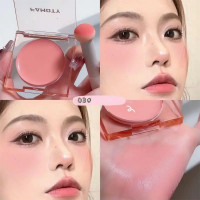 ราคา Matte Pink Blush Cream Makeup Brighten Face Rouge 4 Color Blusher Cosmetics Natural Cheeks Tint Contour Blusher Brighten (22406698920)