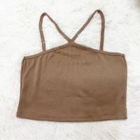 ราคา สายเดี่ยวพร้อมสายไขว้ผูกเอว เสื้อครอป เสื้อครอปสายเดี่ยว คอไขว้หน้าเซ็กซี่ เสื้อยืดครอป เสื้อครอปเอวลอย (16230227717)