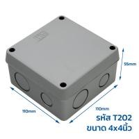 ราคา TTM กล่องพักสาย บ๊อกซ์ กันน้ำ สีเทา สีขาว กล่องกันน้ำ 2x4 4x4 5x10 6x6 6x8 8x8 8x12 นิ้ว กันฝน บ๊อกกันน้ำ บ๊อกพักสาย Weather proof cover box (22424394027)