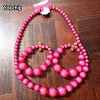 ราคา สร้อยดอกไม้ทองกวาว สร้อยข้อมือ เซต 2 ชิ้น (21547365324)