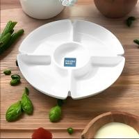 ราคา ถาดหลุม ถาดแบ่งช่อง จานหลุม จานออเดิร์ฟ 5 ช่อง Super Lock 5505 (21247010036)