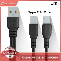 ราคา Female Warrior 2 in 1 Type C Micro USB Cable โทรศัพท์มือถือ Fast Charger CABLE Micro USB C (22253186922)