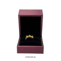 ราคา กล่องใส่แหวนกล่องใส่เครื่องประดับกล่องแหวนหนังสีเลือดหมูเข้มภายในกำมะหยี่ (19444384762)
