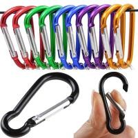 ราคา 5Pcs ล็อคอลูมิเนียม D แหวนพวงกุญแจตะขอแขวนคลิป Karabiner Camping พวงกุญแจ (6354606600)