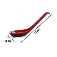 ราคา พร้อมส่ง จาน ชาม ช้อน สีแดงดำสไตล์ญี่ปุ่น พลาสติก ชุดชาบูดำแดง ช้อนดำแดง (21533823276)