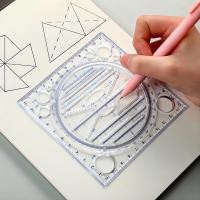 ราคา ไม้บรรทัดกราฟิกไม้โปรแทรกเตอร์ชุดเครื่องมือระบายสี WJ194หมุนได้มีไม้บรรทัดกราฟิกไม้บรรทัดสำหรับนักเรียนรูปวาดอเนกประสงค์ไม้บรรทัดร่างลายเรขาคณิต (22495599943)