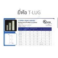 ราคา CSL T LUG ข้อต่อสายแบบย้ำเปลือย สลีปทองแดง ต่อกลางสายไฟ เบอร์10 16 25 35 50 70 95 120 150 185 240 300 Copper Crimp Sleeves (17597820203)