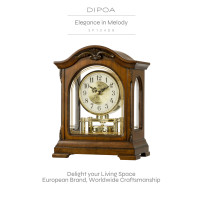 ราคา DIPOA Elegance in Melody SP104DB นาฬิกาตั้งโต๊ะไม้ วินเทจ (894366760)
