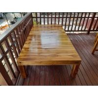 ราคา เตียงหัวเรียบไม้สักแท้ 3 5 ฟุต (22434666474)