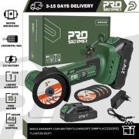 ราคา 21V เครื่องบดมุมไร้สาย Brushless 19500RPM เครื่องขัดเงา 1500mAh เครื่องมือไฟฟ้าสำหรับบ้าน PROSTORMER (22803113824)