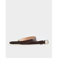 ราคา WARDROBE MINISTRY เข็มขัดหนังแท้ Real Slim Classic Leather Belt in Bordeaux (22825863969)