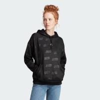 ราคา adidas Lifestyle Embossed Monogram Fleece Hoodie Women Black IM2586 (22434627734)