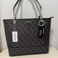 ราคา GUESS European and American Tote shoulder shopping handbag printed embossed large capacity business outing bag for women (21073900697)