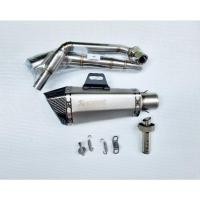ราคา Sale คอท่อ งานแสตนเลส สำหรับ MSX MSX SF Demon 125 พร้อมปลายท่อ Akapovic Shorty มีหู งานดีมาก (21304586428)