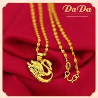 ราคา สร้อยคอครึ่งทอง จี้หงส์ 18k ทองคําแท้ 98 9 น้ําหนัก 2 6 กรัม ทอง หลุด จำนำ gold (22515545250)