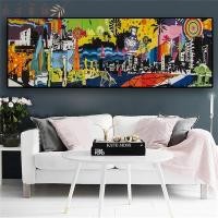 ราคา Graffiti Pop Poster Wall Art Abstract City Landscape Wall Art Canva Print Modern Painting Living Room Home Decoration Picture (20128631599)