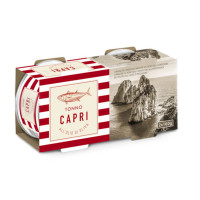 ราคา ทอนโน คาปรี ปลาทูน่า กระป๋อง ในน้ำมันมะกอก 2 x 160กรัม Tuna in Olive Oil 2 x 160g Tonno Capri brand (21399321972)