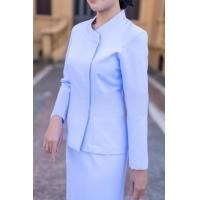 ราคา เสื้อพยาบาลคอจีนป้าย แขนยาว (22756722802)