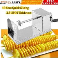 ราคา FOURSเครื่องตัดมันฝรั่งเกลียว มีดมันฝรั่งบิด มีดมันฝรั่งไซโคลน เครื่องตัดมันฝรั่งทอด ครัวเครื่องมือทำอาหาร DIY คู่มือมีดมันฝรั่งบิดสแตนเลส มีดผักทอดเกลียว (22496095604)