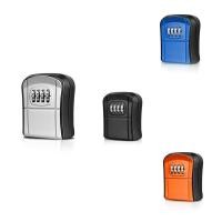 ราคา Key Box Wall Mounted Mini Key Safe Outdoor Key Box with Resettable 4 Digit Numeric Code Waterproof Key Box (20758493015)