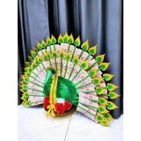 ราคา พุ่มกฐินพุ่มผ้าป่าแบบริบบิ้นพร้อมถาดสีทองพร้อมไม้เสียบธนบัตร 50 อันสวยใหญ่อลังการมากค่ะ (20412384051)