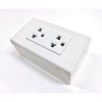 ราคา PANASONIC ปลั๊กไฟบ้าน ปลั๊กกราวด์คู่พานาโซนิค เต้ารับกราวด์คู่ WEG15929 พร้อมหน้ากากและกล่องลอย รุ่นใหม่ (338594686)