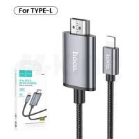 ราคา HOCO UA27 สายเคเบิล iP to HDTV Type C to HDMI ความละเอียด 4K Ultra HD ความละเอียด 1080P Full HD ยาว 2 เมตร HDTV So MS (22421541544)