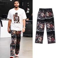 ราคา Suikone กางเกงขาม้าตรงพิมพ์ลายกางเกงลำลองหลวมสามมิติลำลองใหม่ (21485510918)