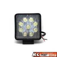 ราคา ไฟสปอร์ตไลท์ LED เหลี่ยม 4 นิ้ว 9 เม็ด 27W ติดรถยนต์ 12V 24V แสงสีขาว 1 ดวง (609722188)