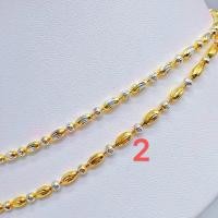 ราคา สร้อยคอ 2 กษัตริย์ สร้อยคองางทองเหลือง 925 ลายเม็ดข้าวตัด ลายสวย (20804331063)