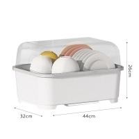 ราคา Simple Kitchen ที่คว่ำจานพลาสติก ที่คว่ำจานมีฝาปิด ที่วางจาน ชั้นวางจานแบบปิด Dish rack ที่คว่ำแก้วน้ำ มีฝาปิดแน่น กันฝุ่นละออง กันแมลง เเละรองรับน้ำหนักได้ดี (22006116107)