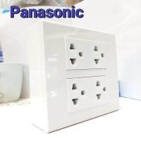 ราคา Panasonic พานาโซนิก 2 ปลั๊กกราวด์ คู่ หน้ากาก 6 ช่องพร้อมบล็อกลอยติดผนัง 4 x 4 พร้อมจัดส่ง (13747455080)