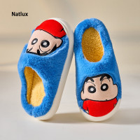 ราคา ผู้หญิงการ์ตูนรองเท้าแตะผ้าฝ้ายนัตลักซ์ลวดลายในร่มฤดูใบไม้ร่วงและฤดูหนาวหนาชินจัง (22386410120)