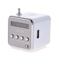 ราคา ลำโพงวิทยุ FM ระบบดิจิทัลแบบพกพา TD V26เครื่องรับวิทยุ FM ขนาดเล็ก จอแสดงผล LCD ลำโพงสเตอริโอการ์ดสนับสนุน TF (21002027118)