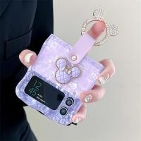 ราคา For Samsung Galaxy Z Flip 6 Z Flip 5 Z Flip 4 Z Flip 3 Phone Case Painted Marble TPU Shell silicone soft case With bracelet stand (22469235453)