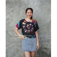 ราคา เสื้อครอปมัดย้อม ผ้าแมมเบิร์ต เบาพริ้ว เสื้อมัดย้อม ผ้ามัดย้อม (22784397514)