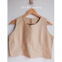 ราคา เสื้อครอปแขนกุด ผ้าฝ้าย สไตล์พื้นเมือง (19486575708)