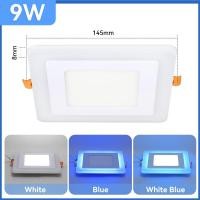 ราคา โคมไฟดาวน์ไลท์ สีฟ้า สีขาว 2 สี แบบสี่เหลี่ยม แบบกลม โคมไฟติดเพดาน LED ไฟแผงสองสี ดาวน์ไลท์ โคมไฟเพดาน ไฟดาวน์ไลท์ติดเพดานแบบฝัง (22477476401)