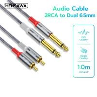 ราคา HENSAWA รุ่น AD104 สายแปลง Dual RCA TSR to Dual 6 35mm TS Adapter Audio Cable 1 0 เมตร (22762219588)