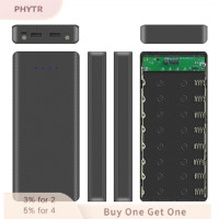 ราคา PHYTR HOT 8x18650 DUAL USB Flashlight Battery Charger BOX Power Bank Holder DIY SHELL Case (22431430324)