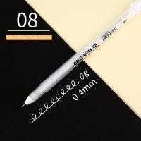 ราคา SAKURA gelly ROLL CLASSIC GEL PEN 05 08 10 Medium Point 0 5 มม 0 8 มม 1 มม สีขาว (22097439521)