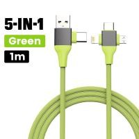 ราคา Elough 5 In 1 60W USB C To Lighting เคเบิลยูเอสบีไปยัง USB To Type C PD Cable ที่ชาร์จเร็วสำหรับ iPhone 14 13 Pro Max Xiaomi Samsung Huawei PD Mobile สายโทรศัพท์ (22535765126)