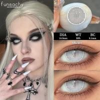 ราคา Funsachy คอนแทคเลนส์สีคอสเพลย์1คู่สำหรับฮาโลวีนตาบอดเลนส์สีขาวดำตาคอสเซอร์คอสเมติก (22670527617)