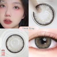 ราคา มีค่าสายตา Rozelens tiktik Gray Brown บิ๊กอาย สุดปัง คอนแทคเลนส์ รายเดือน มีอย แถมตลับฟรี เลนส์นิ่ม สวยปังมาก (19698517893)