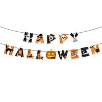ราคา 2024 Happy Halloween Hanging Flag Banner Holiday Party Decoration Supplies Scene Layout Decal Decoration (22685649454)
