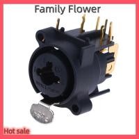 ราคา Family Flower Flash Sale 1PC Combo XLR และ6 35mm JACK Connector PANEL MOUNT CHASSIS Connector สำหรับไมโครโฟน (22817501771)