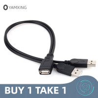 ราคา YANXING ใหม่ USB 2 0 1หญิงถึง2ชาย Y Splitter Data SYNC CHARGING EXTENSION CABLE (22439396353)