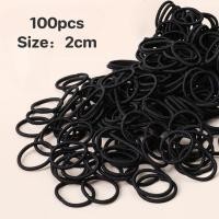 ราคา ชุดยางรัดผม 100 ชิ้น แฟชั่นเกาหลี ยางรัดผมสีดำ ยางยืดสูง เครื่องประดับผม (22840930162)